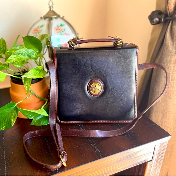 Ralph Lauren Handbags - Vintage Ralph Lauren Women's Leather Briefcase Style Crossbody Bag. Rare&unique